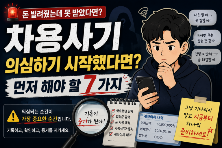 2. 차용사기를 의심하기 시작했다면? 먼저 해야할 7가지