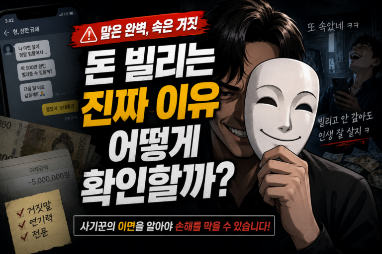 6. 돈을 빌려달라는 이유가 진짜인지 확인하는 현실적인 방법