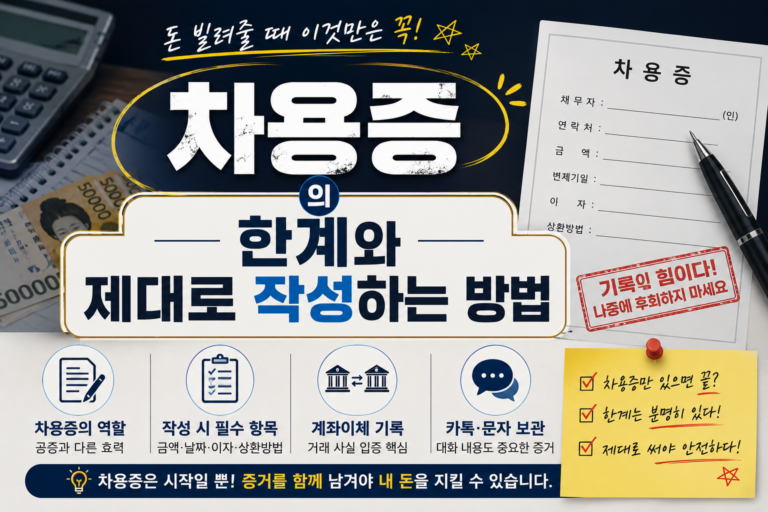 7. 차용증만 작성하면 안전할까? 차용증의 한계와 제대로 작성하는 방법